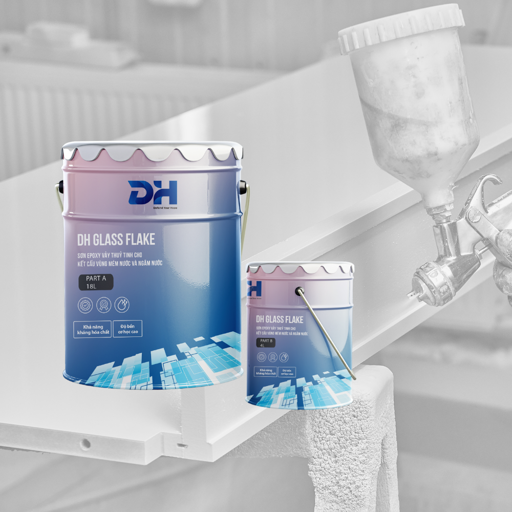 Sơn Epoxy vảy thủy tinh cho kết cấu vùng mém nước và ngâm nước