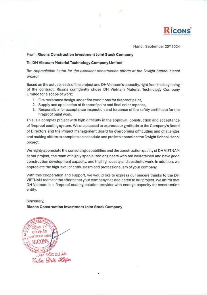 Đánh giá Khách hàng Ricons