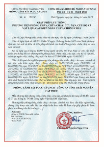 Giấy phép lưu thông phương tiện PCCC - Ống CPVC DH Việt Nam